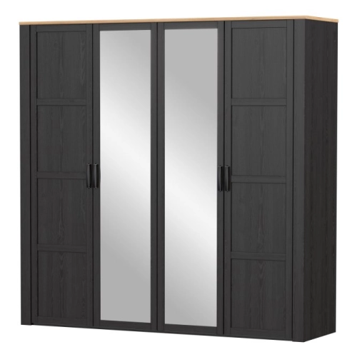 Szafa ubraniowa 216 cm Dąb Riviera / Dąb Cabezone